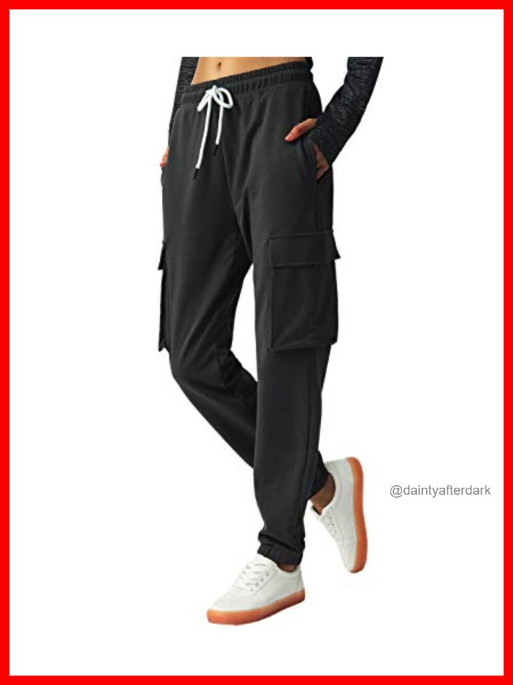 Women's Cargo Sweatpants Cotton Joggers High Rise with Pockets Athletic